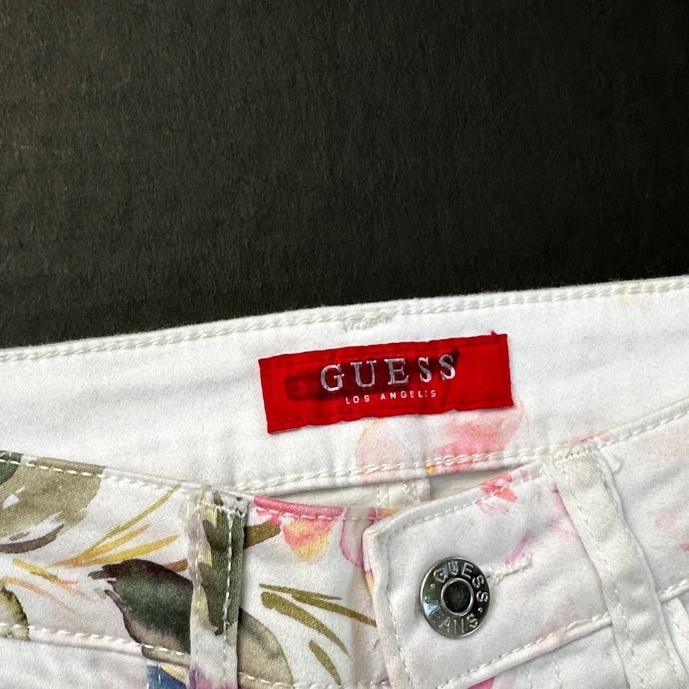 New Guess White Floral Skinny Jeans - Picture 5 of 8